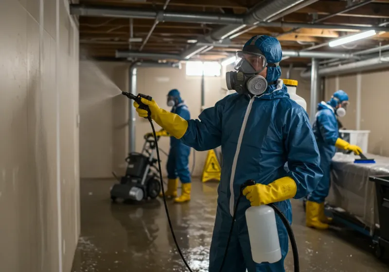 Basement Sanitization and Antimicrobial Treatment process in Coosa County, AL