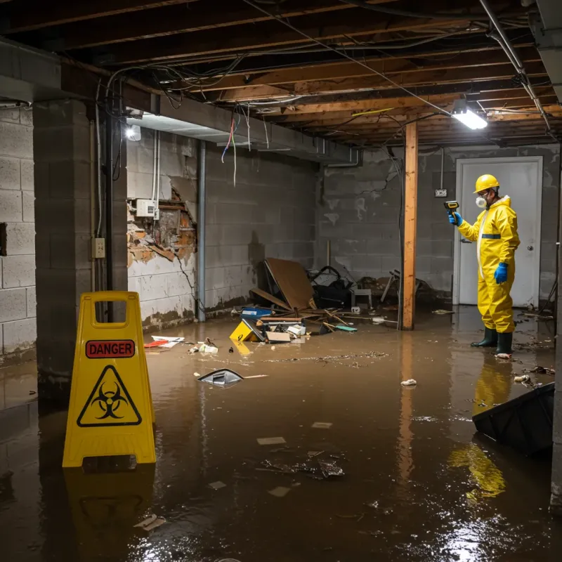 Flooded Basement Electrical Hazard in Coosa County, AL Property