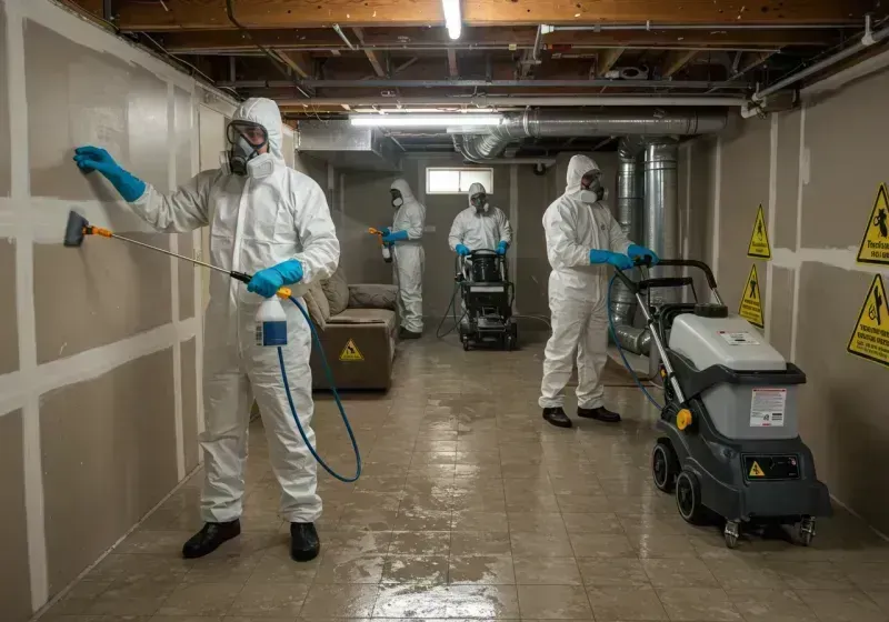 Basement Moisture Removal and Structural Drying process in Coosa County, AL